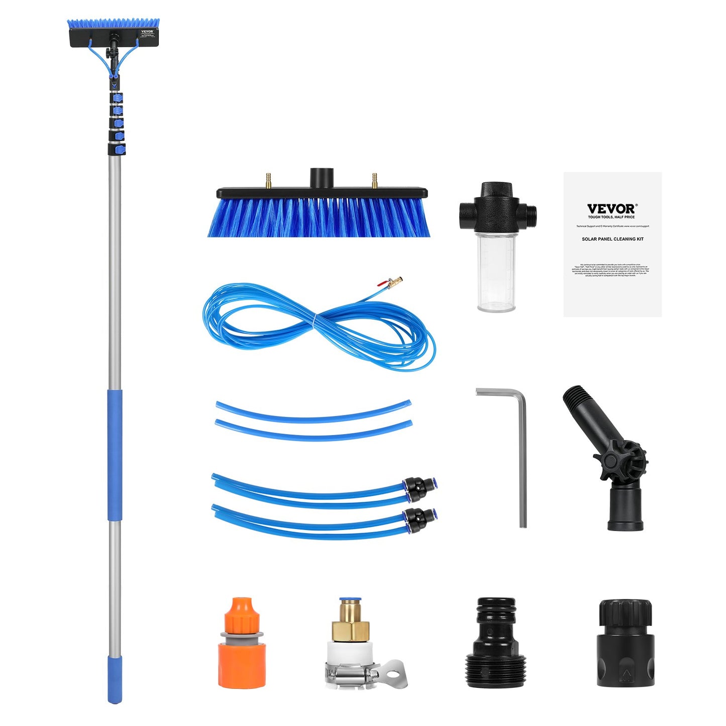 Water Fed Pole Kit 11m Solpanel Rengöringsstolpe med förlängbart handtag