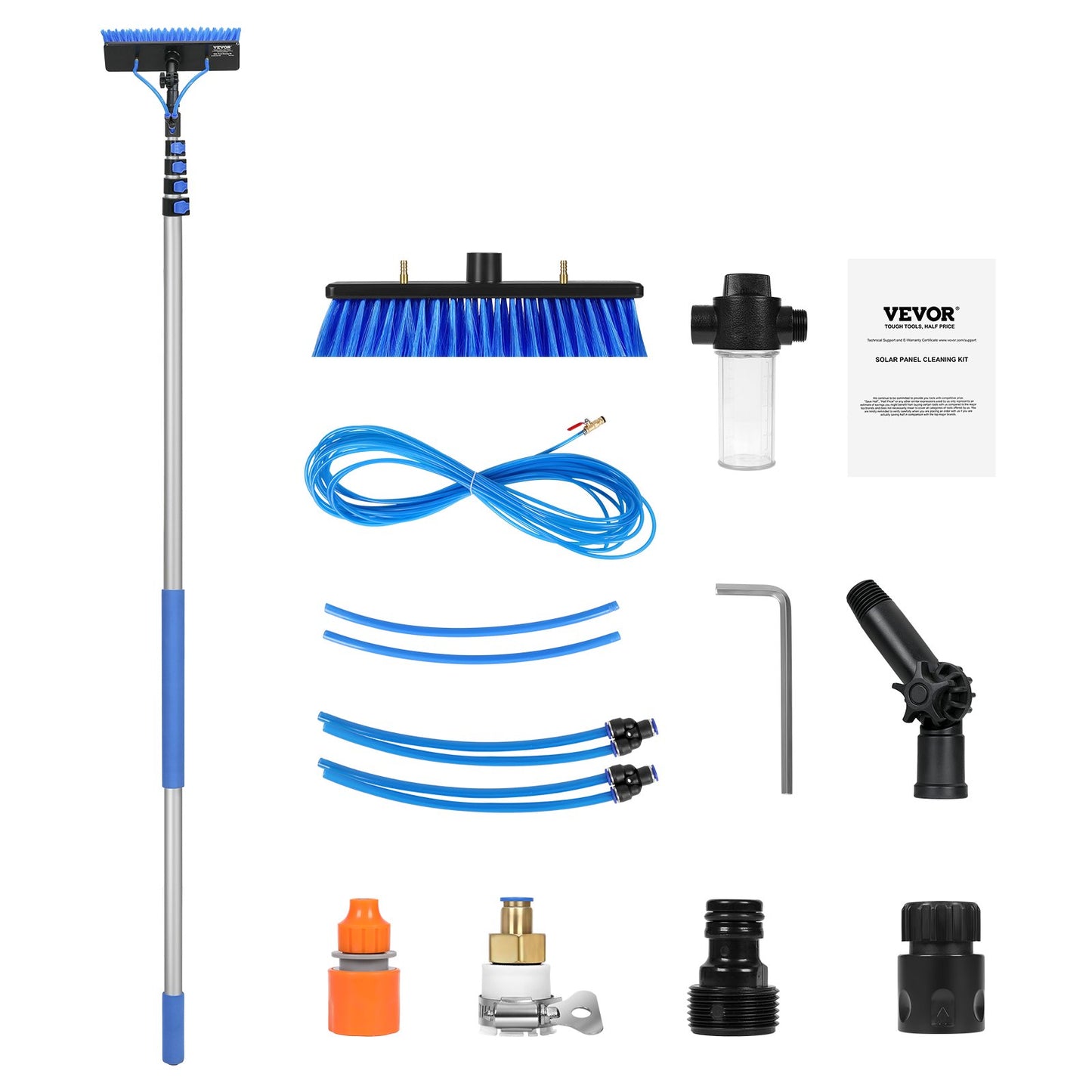 Water Fed Pole Kit 9m Solpanel Rengöringsstolpe med förlängbart handtag
