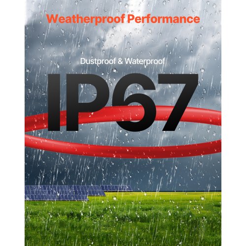 30.48m/100ft Solar Panel Extension Cable 10AWG Waterproof PV 6mm² Cable Red | EU