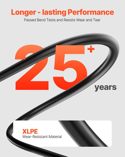 20FT Solar Panel Extension Cable with Female and Male Connectors 10AWG 1 Pair