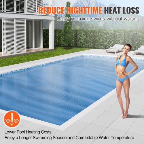 Solar Pool Cover 36x16 ft Inground Above Ground Pools Solar Filt 16 mil |  EU