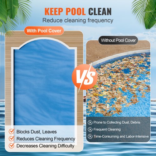 Solar Pool Cover 36x16 ft Inground Above Ground Pools Solar Filt 16 mil |  EU
