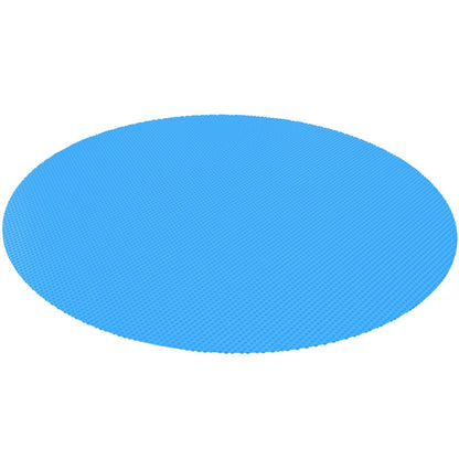 Solar Pool Cover, Φ10 ft Rund Solar Filt för Pooler, Inground Ojord Pool Solar Cover, 15 mil Solar Covers Blå