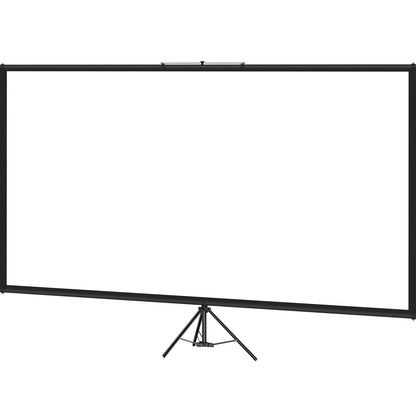 Tripod projector screen with stand 90 inch 16:9 4K HD projection screen stand Wrinkle-free height-adjustable portable screen for projector indoors and outdoors for movies, home theater, games, office