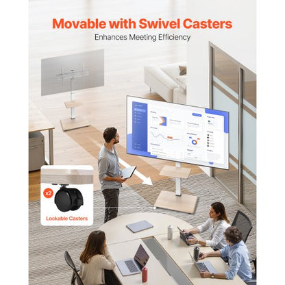 Rolling TV Stand Mobile TV Cart Holds up to 36 kg for 32-70 inch screens | EU