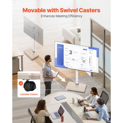 Rolling TV Stand Mobile TV Cart Holds up to 49 kg for 32-70 inch screens | EU