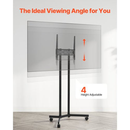 Rolling TV Stand Mobile TV Cart Holds up to 36 kg for 32-65 inch screens | EU