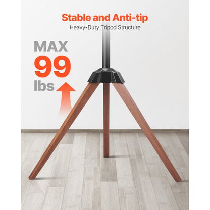TV stand with stand and wooden legs, supports up to 99 kg for 40-65 inch screens | EU