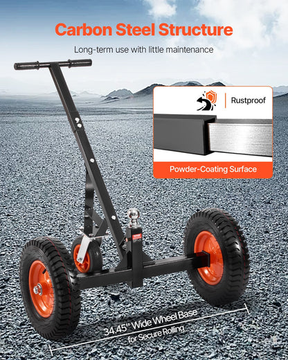 1200lbs Trailer Dolly 18 and 22 in Adjustable Height 2 in Ball 15.2 in Tire