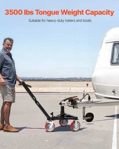 Trailer Dolly 3500lbs Tunga Vikt Kapacitet 18 och 22 tum Höjdjusterbar