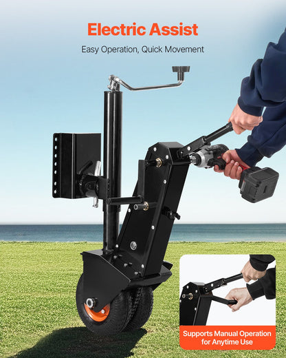 Trailer Dolly 500lbs Tunga Vikt Kapacitet 13 till 23,2 tum Justerbar höjd