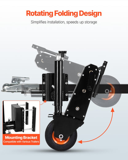 Trailer Dolly 500lbs Tunga Vikt Kapacitet 13 till 23,2 tum Justerbar höjd