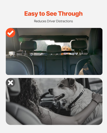 Dog Car Barrier 46" Wide Car Divider for Cargo Area Vehicle Pet Barrier