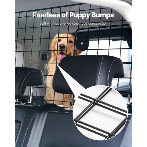 Dog Car Barrier 38"-66.3" Adjustable Pet Divider Gate for Cargo Space | EU