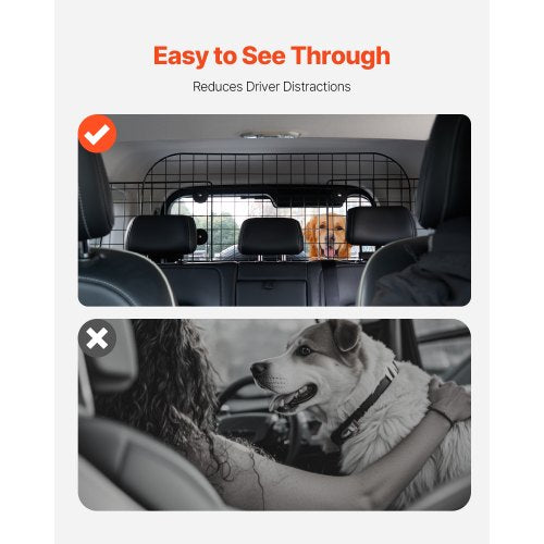 Dog Car Barrier 38"-66.3" Adjustable Pet Divider Gate for Cargo Space | EU