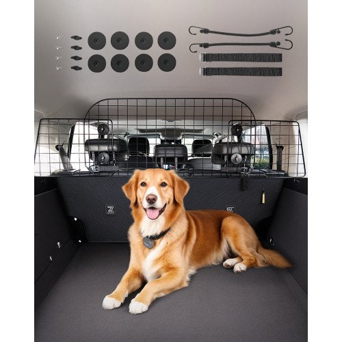 Dog Car Barrier 38"-66.3" Adjustable Pet Divider Gate for Cargo Space | EU