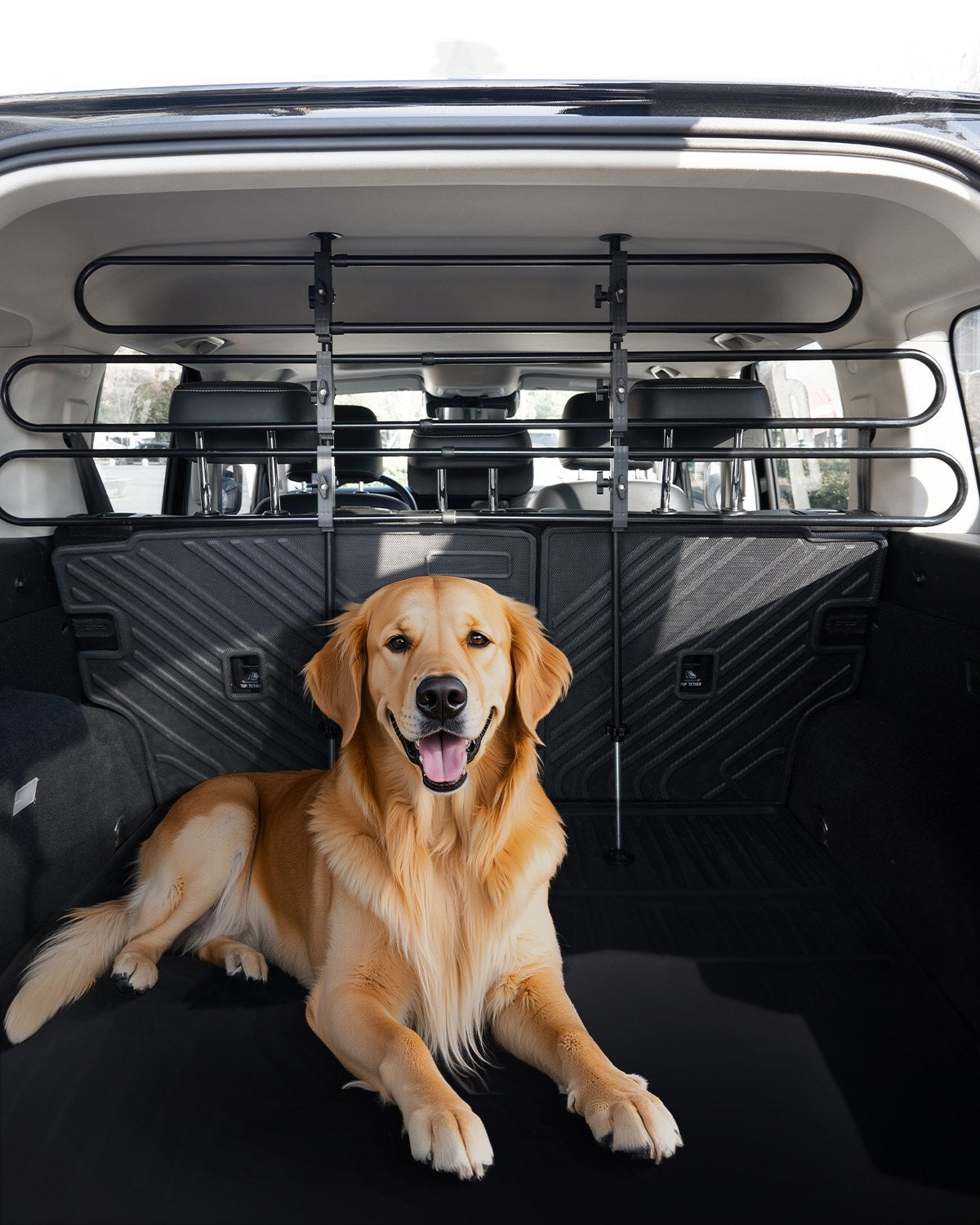 Dog Car Barrier Metal Adjustable Pet Barrier Universal-Fit Pet Divider