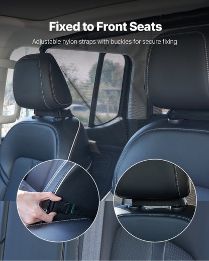 Dog Car Barrier 56" Wide Front Seats Installation Car Divider for SUVs