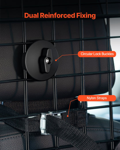 Dog Car Barrier 35.4"-60.6" Adjustable Pet Divider Gate for Trucks SUVs