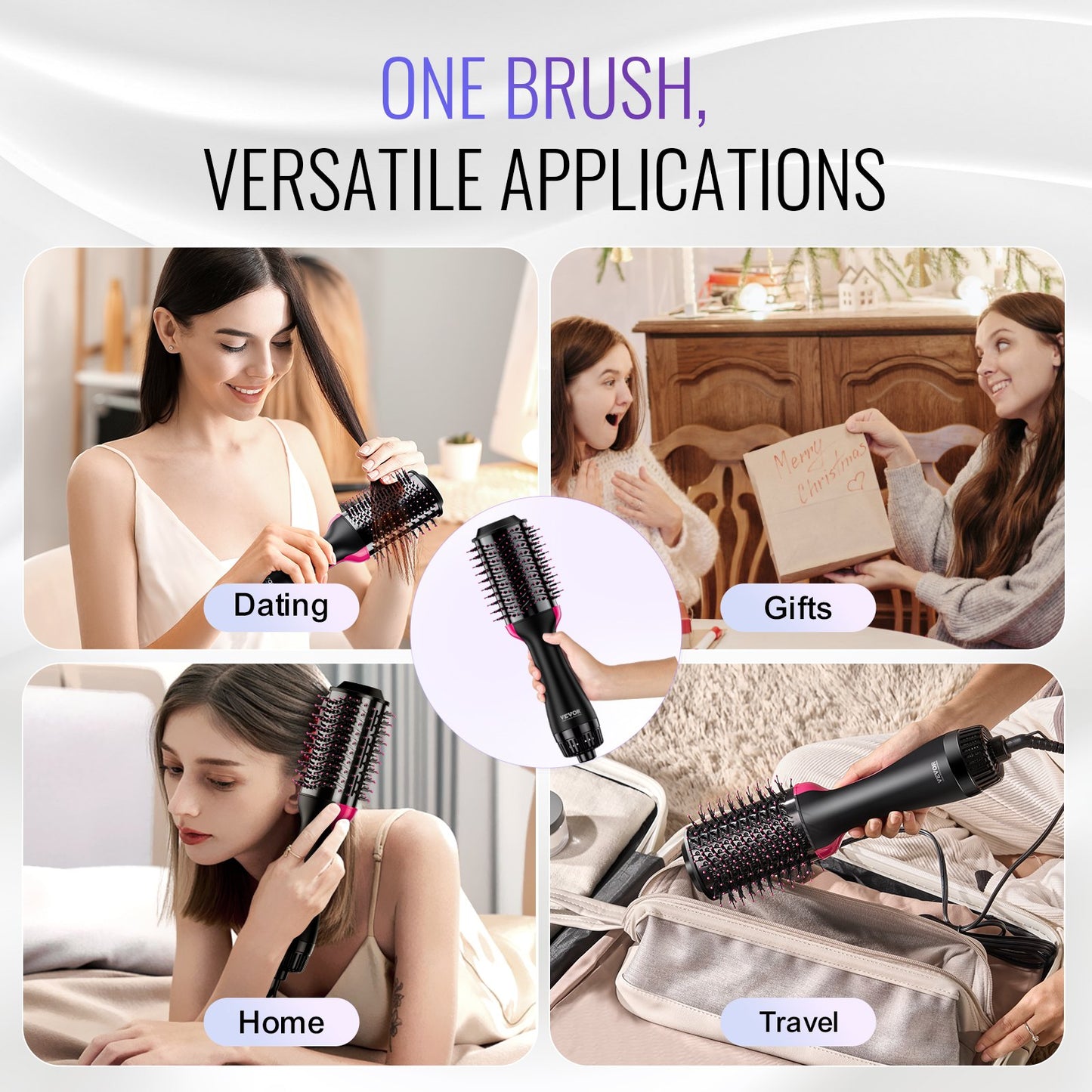 Hair Dryer Brush Ionic Hair Dryer and Styler with 75mm Oval Barrel