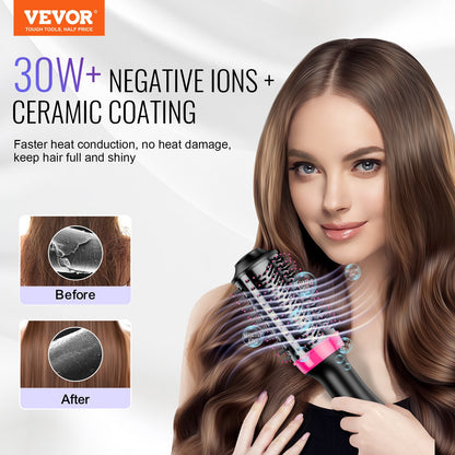 Hair Dryer Brush Ionic Hair Dryer and Styler with 65mm Oval Barrel