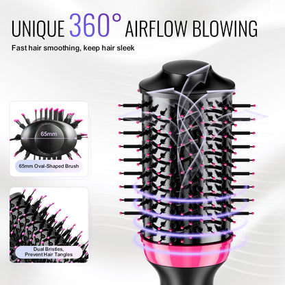 Hair Dryer Brush Ionic Hair Dryer and Styler with 65mm Oval Barrel