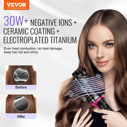Hårfönborste Ionic Hair Styler Volumizer med 65 mm ovalt fat