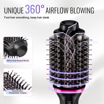 Hårfönborste Ionic Hair Styler Volumizer med 65 mm ovalt fat