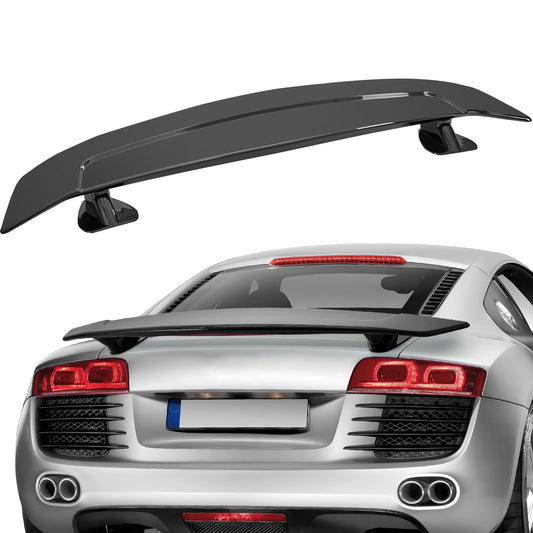 GT Wing Autospoiler, 46,3 Zoll Universalspoiler, Kompatibel mit den meisten Limousinen und Coupés, Hochfestes ABS-Material, Auto Heckspoilerflügel, Racing Spoiler BGW/JDM Drift Glossy Black