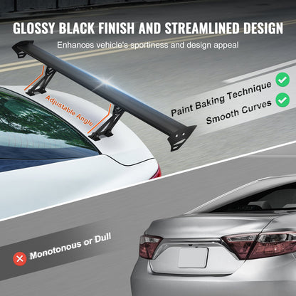 Universal Rear Spoiler GT Style Justerbar Trunk Wing Car Racing 43,3''