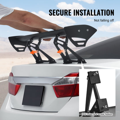 Universal Rear Spoiler GT Style Justerbar Trunk Wing Car Racing 43,3''