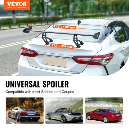 Universal Heckspoiler GT Stil Einstellbare Stamm Flügel Auto Racing 43.3''