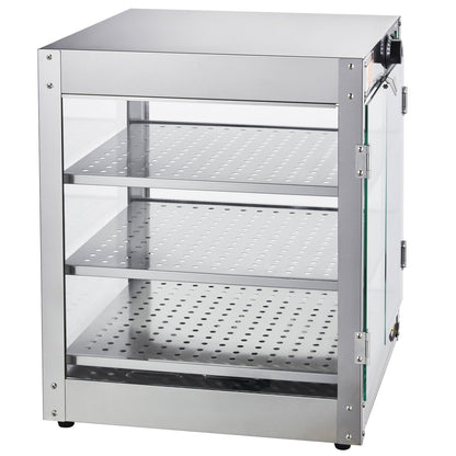 3-stufiger kommerzieller Speisenwärmer-Display-Arbeitsplatten-Pizzaschrank mit Beleuchtung