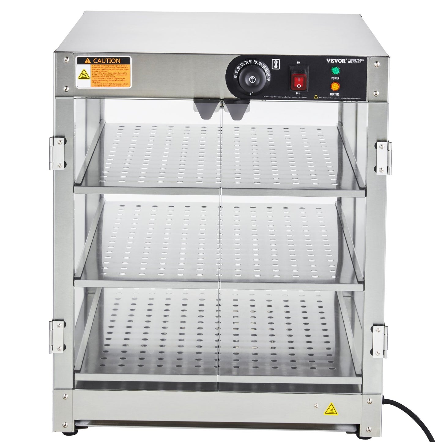 3-stufiger kommerzieller Speisenwärmer-Display-Arbeitsplatten-Pizzaschrank mit Beleuchtung