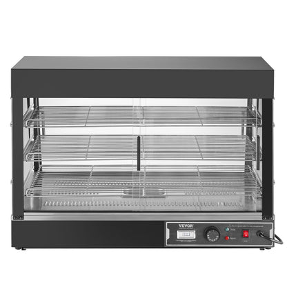 3-vånings kommersiell matvärmare Display Bänkskiva Pizzaskåp med ljus