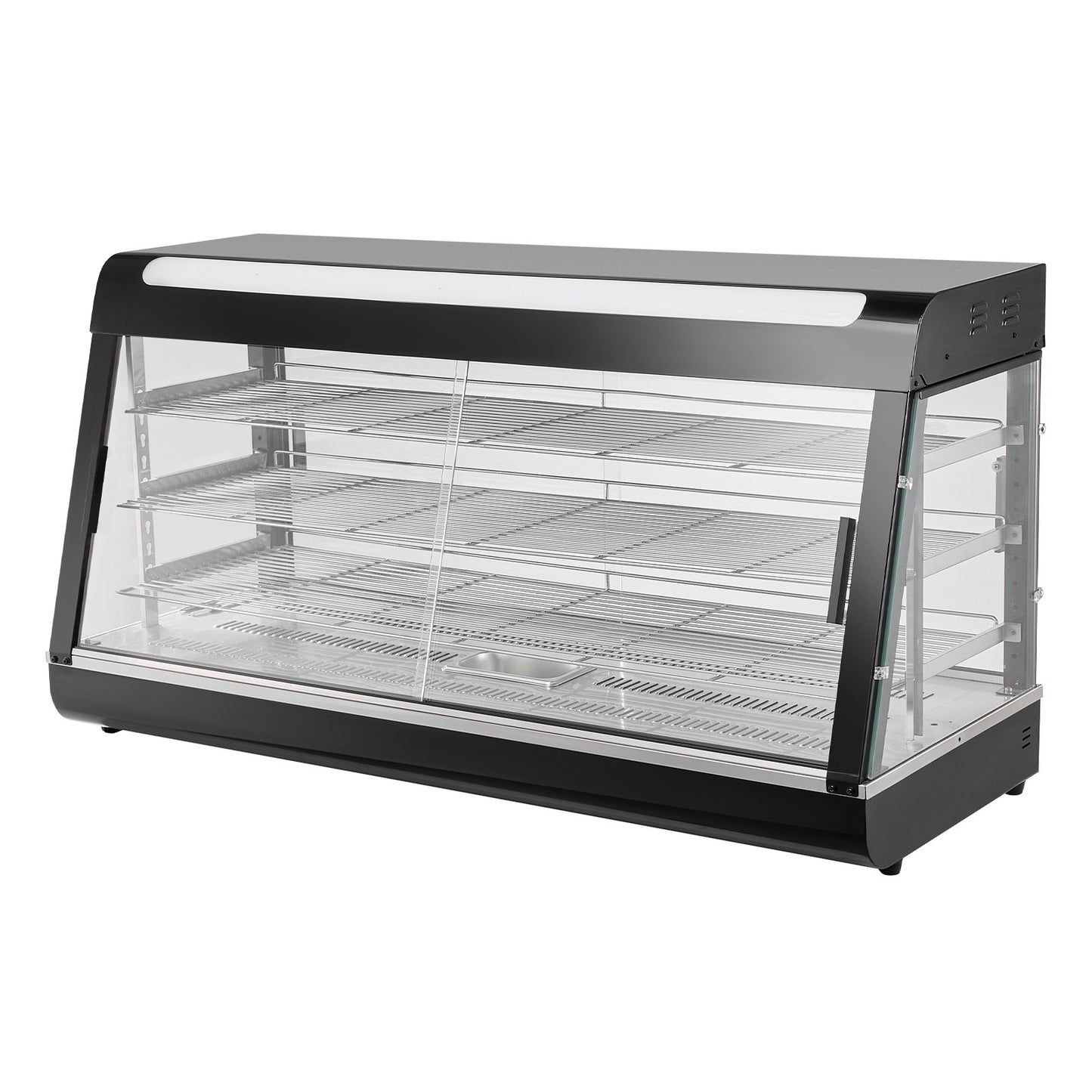 3-vånings kommersiell matvärmare Display Bänkskiva Pizzaskåp med ljus
