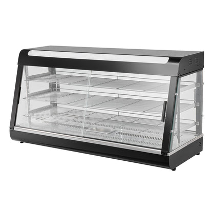3-vånings kommersiell matvärmare Display Bänkskiva Pizzaskåp med ljus