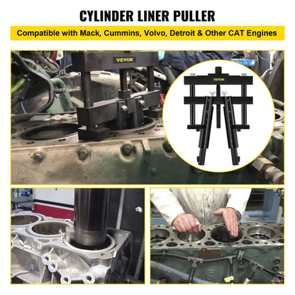 Universal-Zylinderlaufbuchsenabzieher für Caterpillar CAT Mack Cummins, funktioniert bei nassen Laufbuchsen von Hochleistungs-Dieselmotoren mit Bohrungsdurchmessern von 3-7/8" bis 6-1/4", ersetzt PT-6400-C, 3376015, M50010-B