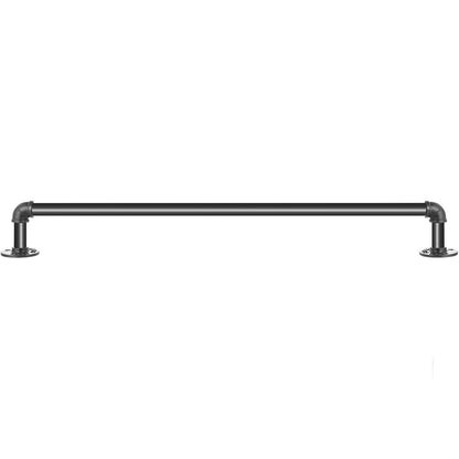 Pipe Trapp ledstång, 3FT trappa ledstång, 440LBS lastkapacitet Kolstål Pipe Ledstång, industriell Pipe ledstång med väggfäste stöd, runda hörn väggräcken för inomhus, utomhus