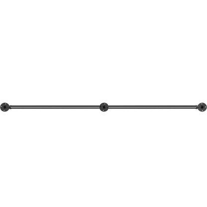 Pipe Trapp Ledstång, 6FT Trapp Ledstång, 440LBS Lastkapacitet Kolstål Pipe Ledstång, Industriell Pipe Ledstång med väggfäste stöd, Runda hörn väggräcken för inomhus, utomhus