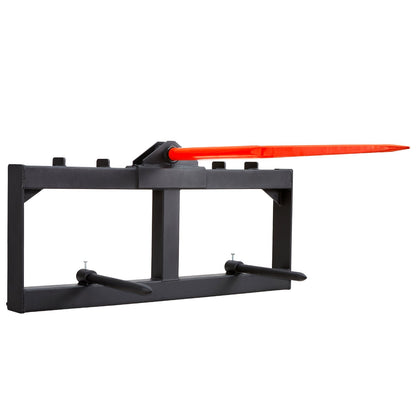 49" höspjut, balspjut 1600lbs lastkapacitet, minilastare traktortillbehör med 2st 17,5" stabilisatorspjut, snabbfäste spikgafflar