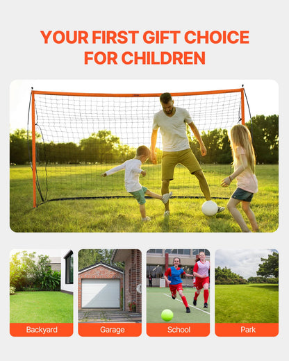 12x6 ft Portable Soccer Goal Kids Football Net Carrying Bag Backyard Training