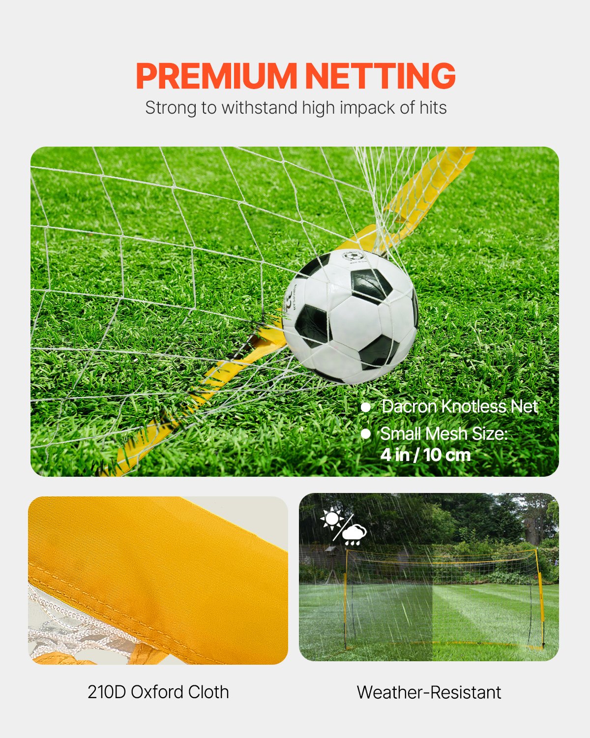 12x6 ft Portable Soccer Goal Kids Football Net Carrying Bag Backyard Training