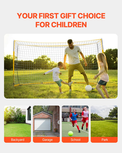 12x6 ft Portable Soccer Goal Kids Football Net Carrying Bag Backyard Training