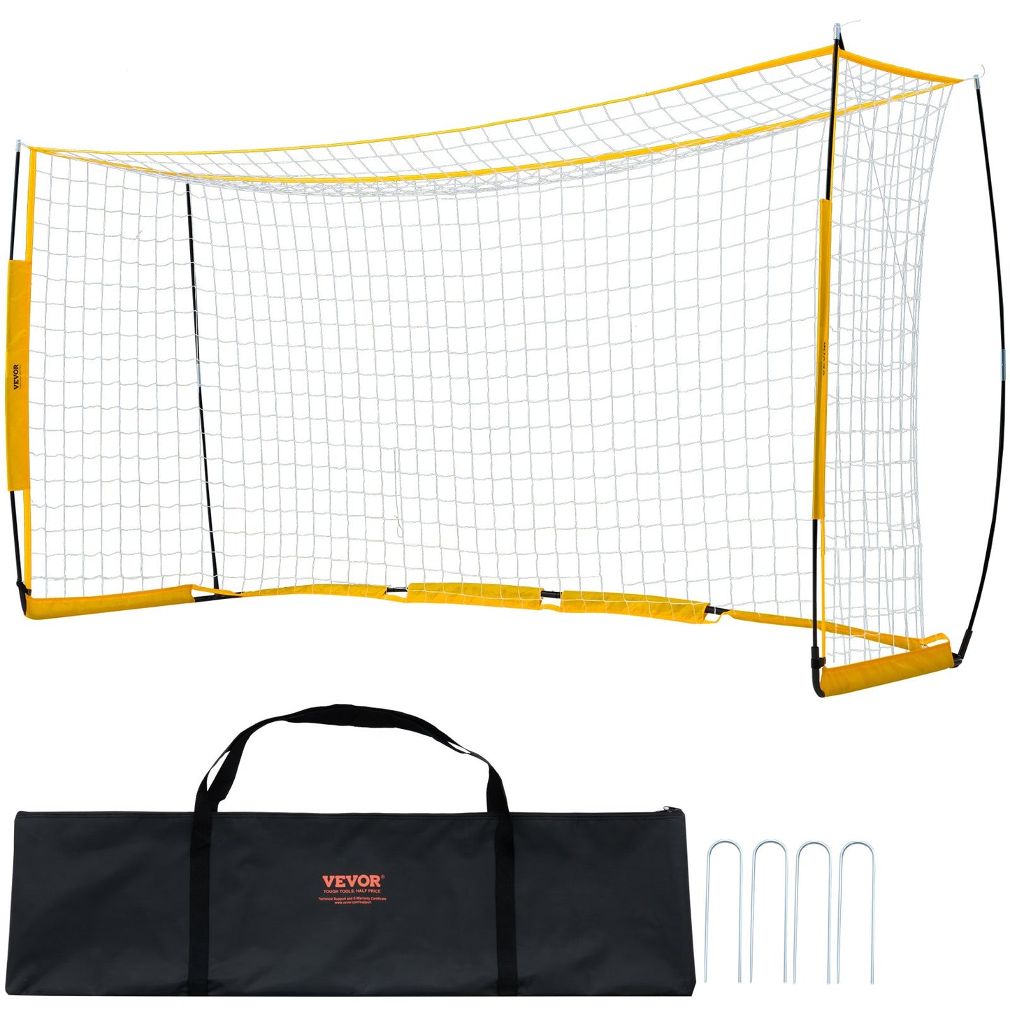 12x6 ft Portable Soccer Goal Kids Football Net Carrying Bag Backyard Training