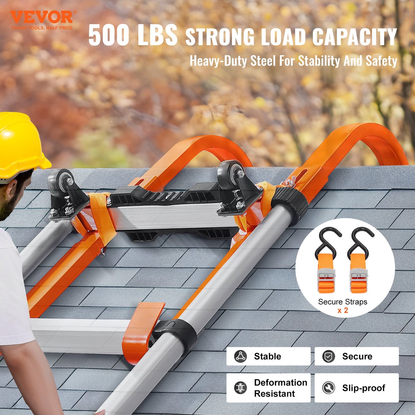 Stege Takkrok Stabilisator 2-pack med hjulgummigrepp T-Bar Stål