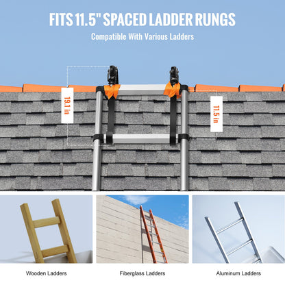 Stege Takkrok Stabilisator 2-pack med fast hjul & vridbart stångstål