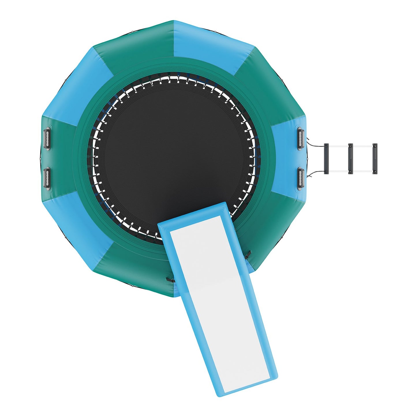 10ft inflatable water trampoline swimming platform bounce with slide at pool lake