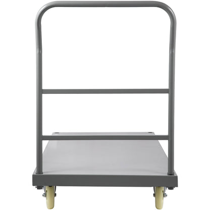 Plattformwagen, 2000 lbs Tragkraft, Stahl-Pritschenwagen, 47" Länge x 24" Breite x 32" Höhe, Flachwagen, Handwagen mit 5" Nylonrädern, Hochleistungs-Mehrzweck-Schiebekarren zum Transport von Gepäck