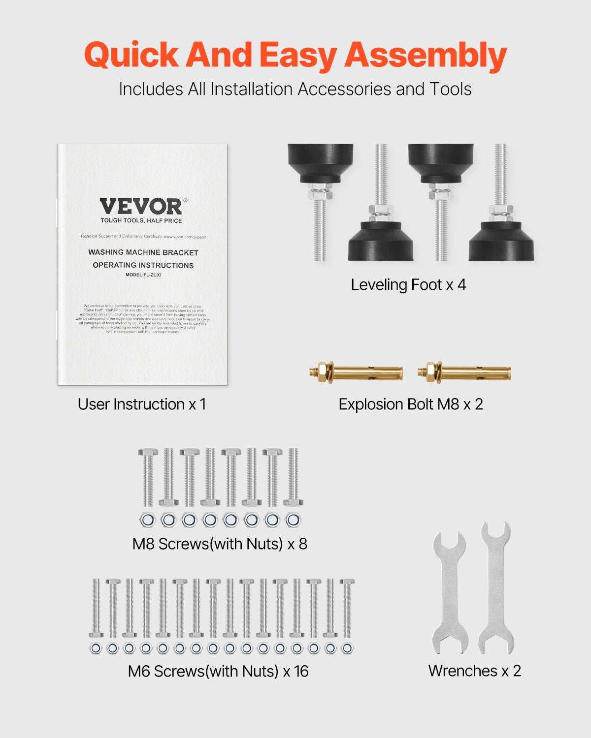 Tvättmaskinsstativ piedestal 25,2x25 tum för bricka 300LB med bricka